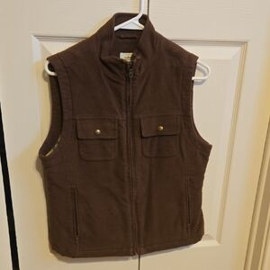 L.L.Bean Women's Burgundy Brown Vest